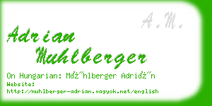 adrian muhlberger business card